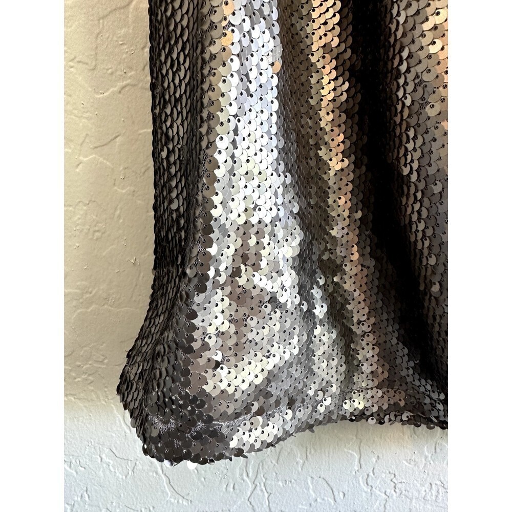 Hayden Los Angeles Silver Sequin Top Woman's Size S cocktail event holiday glam - Picture 10 of 16